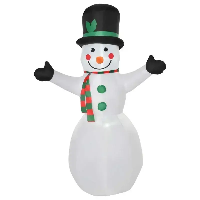 1,93 m aufblasbarer Schneemann mit 2 Modulleuchten Weihnachtsdeko Kostenloser Versand